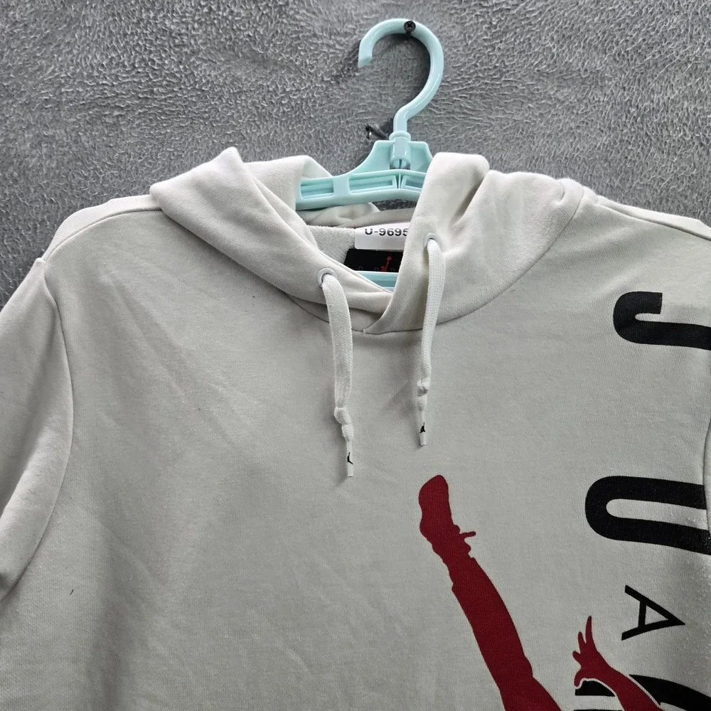 Jordan‎ Men Hoodie S White Graphic Print Big Logo Air Jumpman
